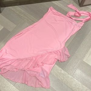 Pink midi dress